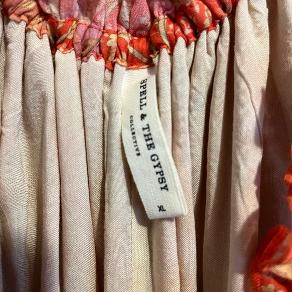 Spell strappy midi love story coral dress - Picture 7 of 12